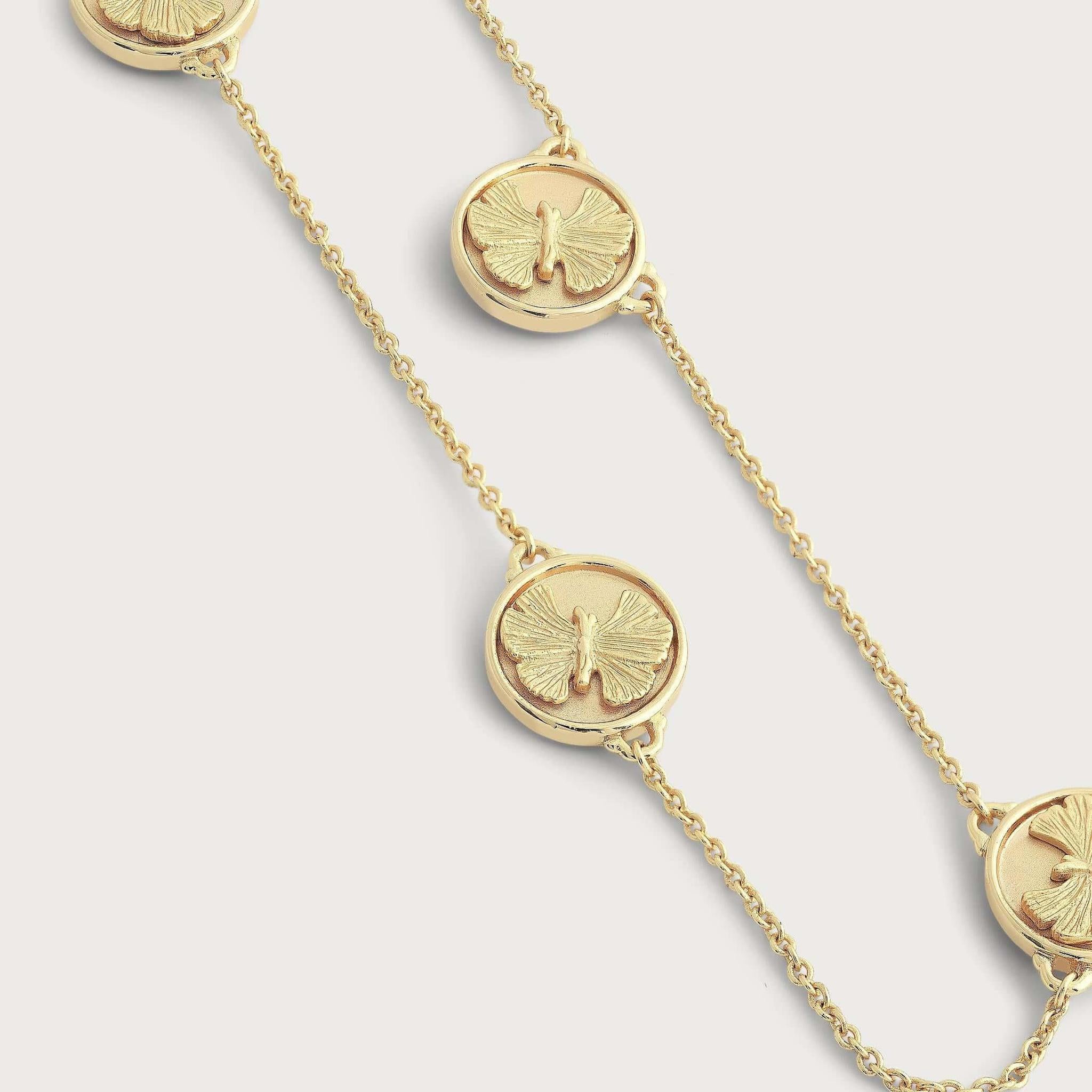 Butterfly Coin Station Necklace | Anabel Aram