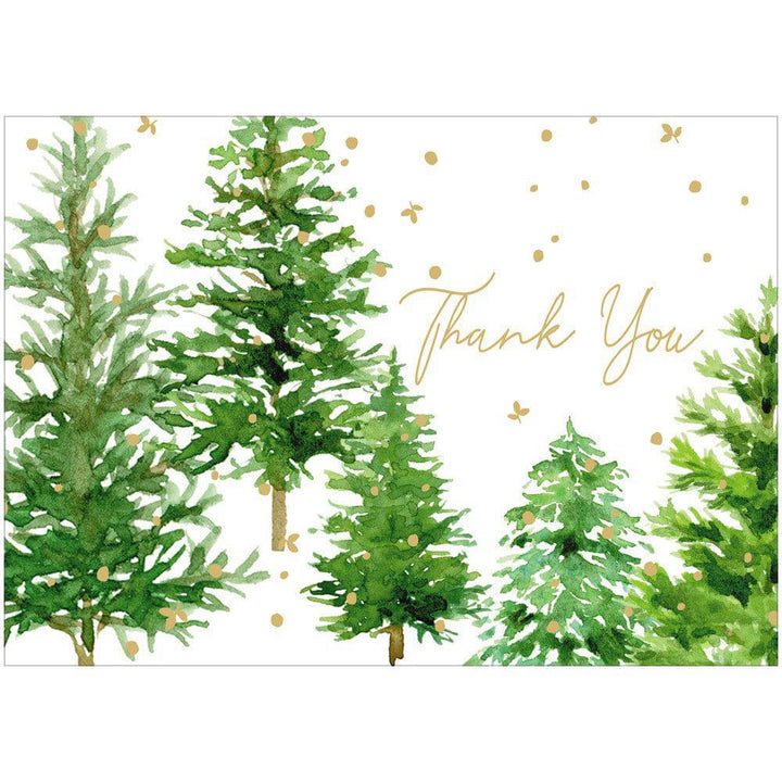 White Christmas Foil Notecards