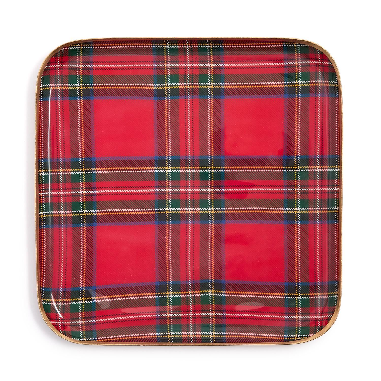 Tartan Metal Tray