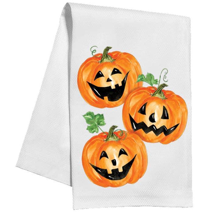 Jack-O-Lantern Face Tea Towel