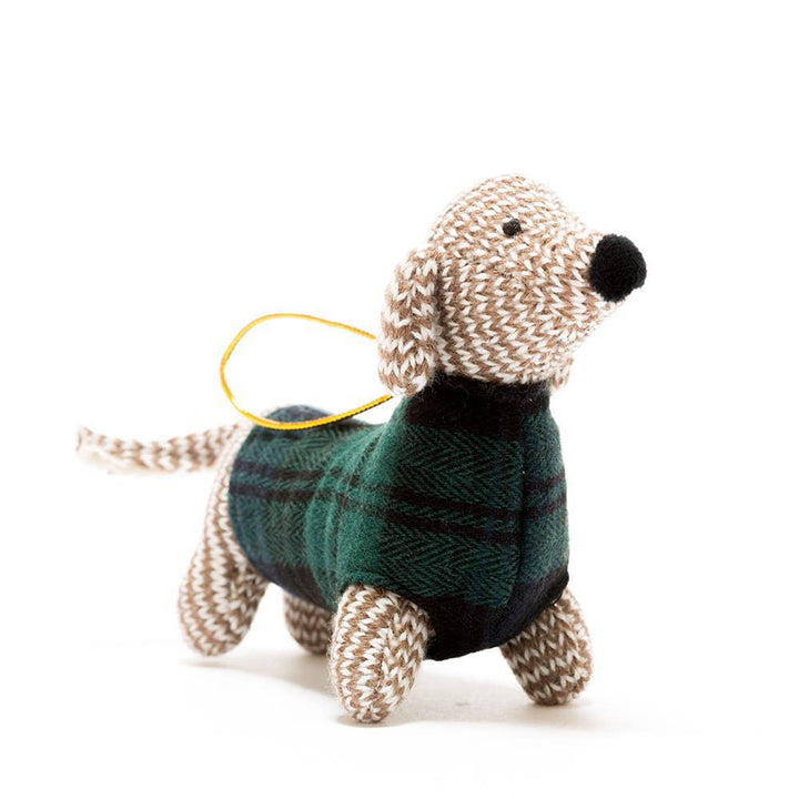 Jumper Tartan Sausage Dog Package Tie On