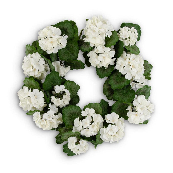 White Geranium Wreath