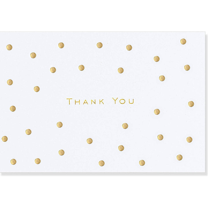 Gold Dots Boxed Thank You Notes