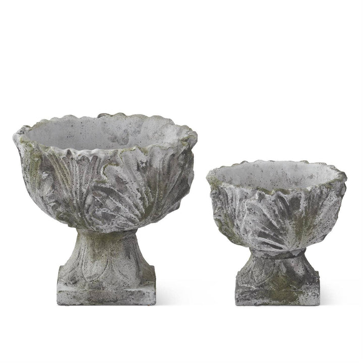 Ornate Weathered Cement Pot
