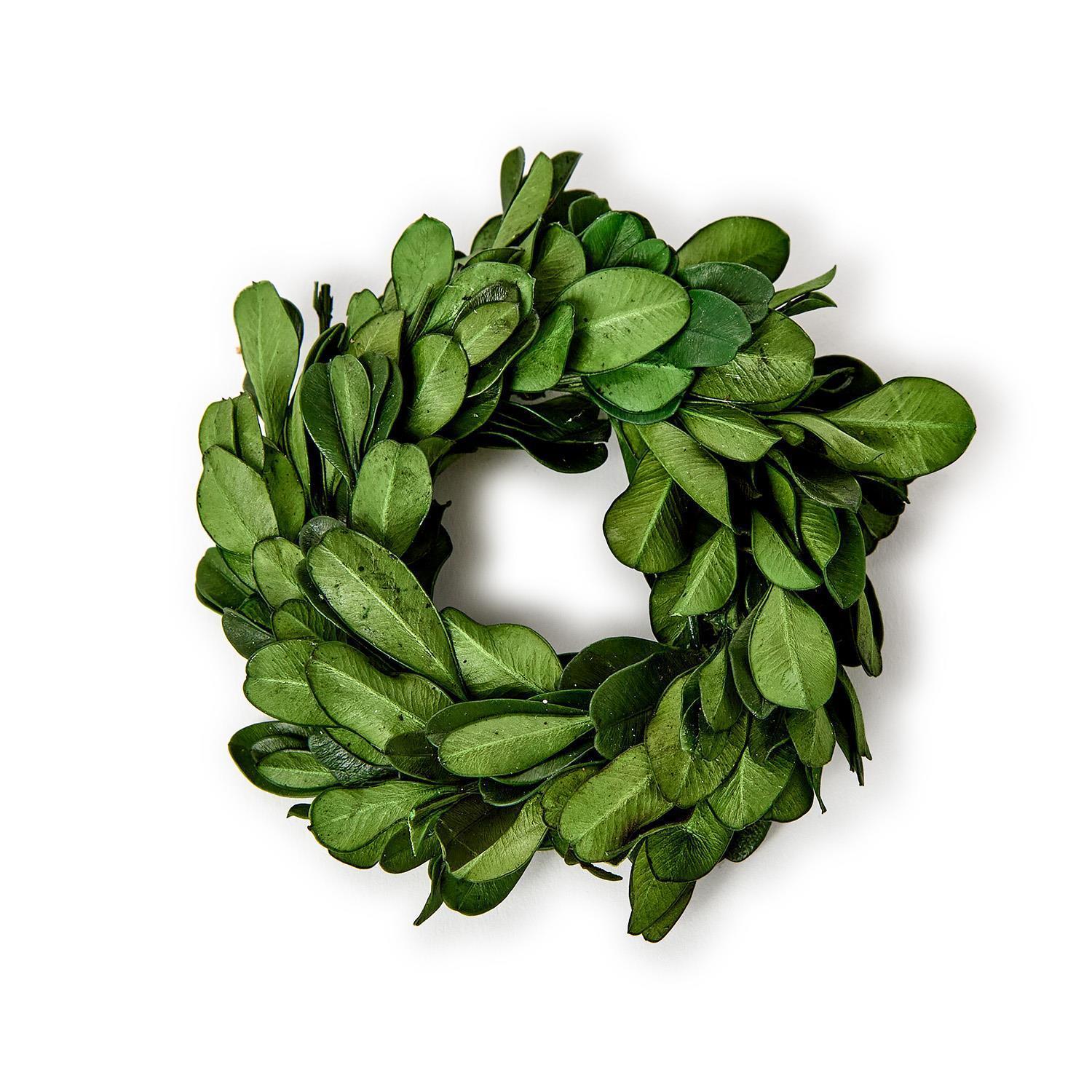 Boxwood Wreath Napkin Rings