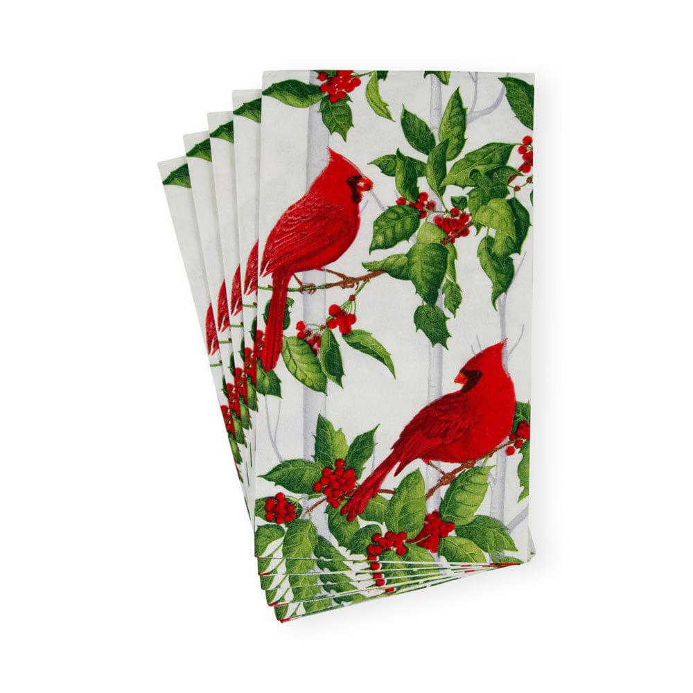 Holly and Songbirds Paper Guest Towel Napkins