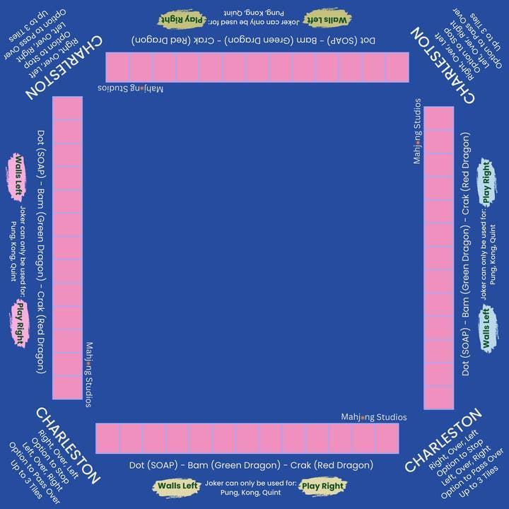 Blue Ribbon Mahjong Mat