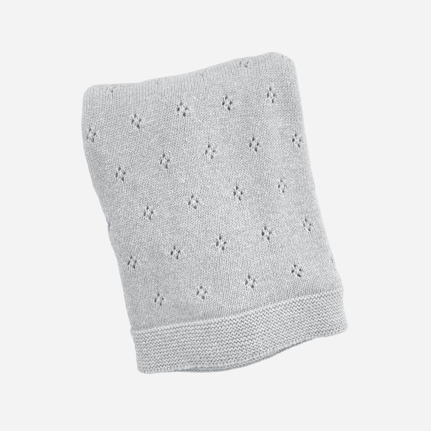 Grey Organic Cotton Heirloom Baby Blanket