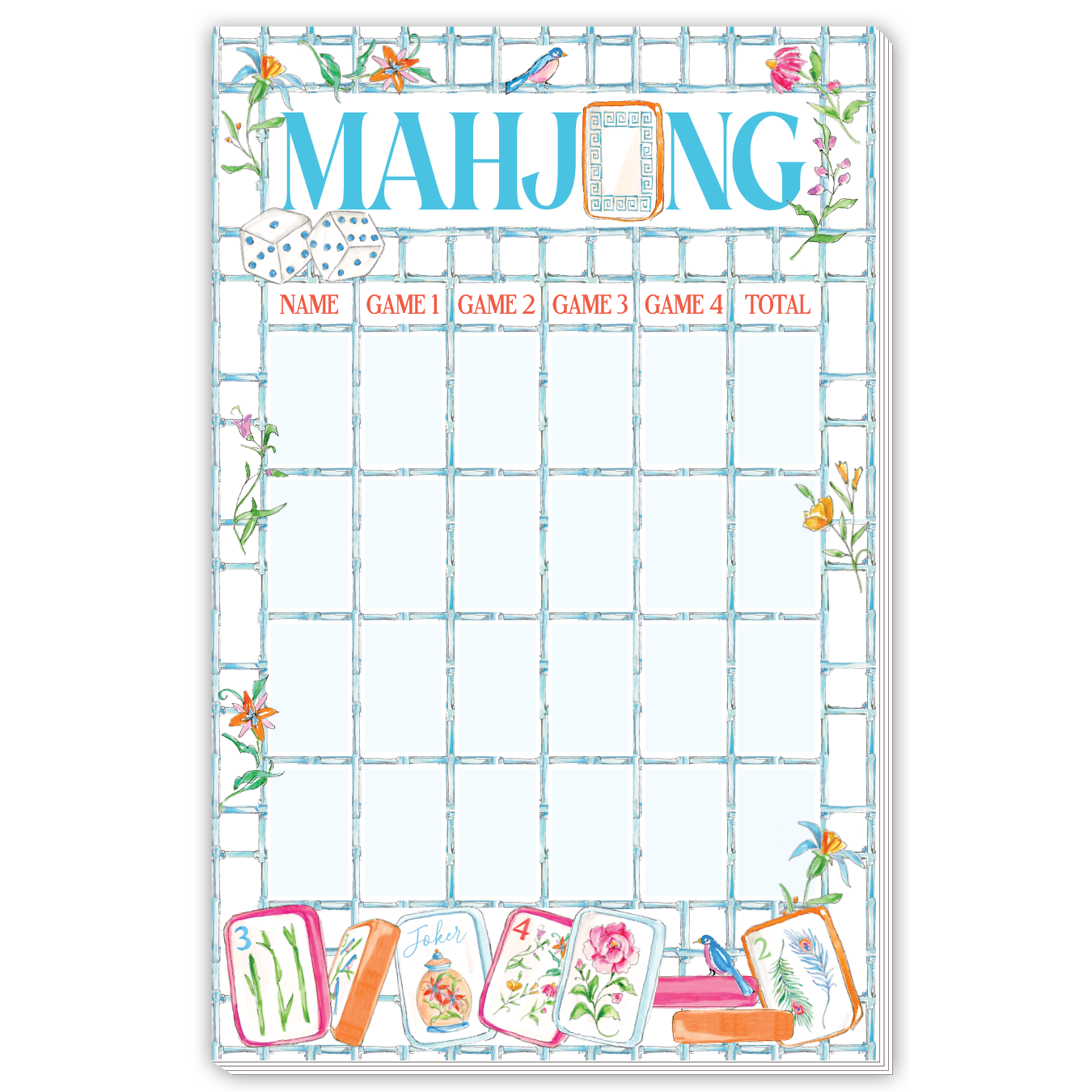 Mahjong Scorecard Notepad