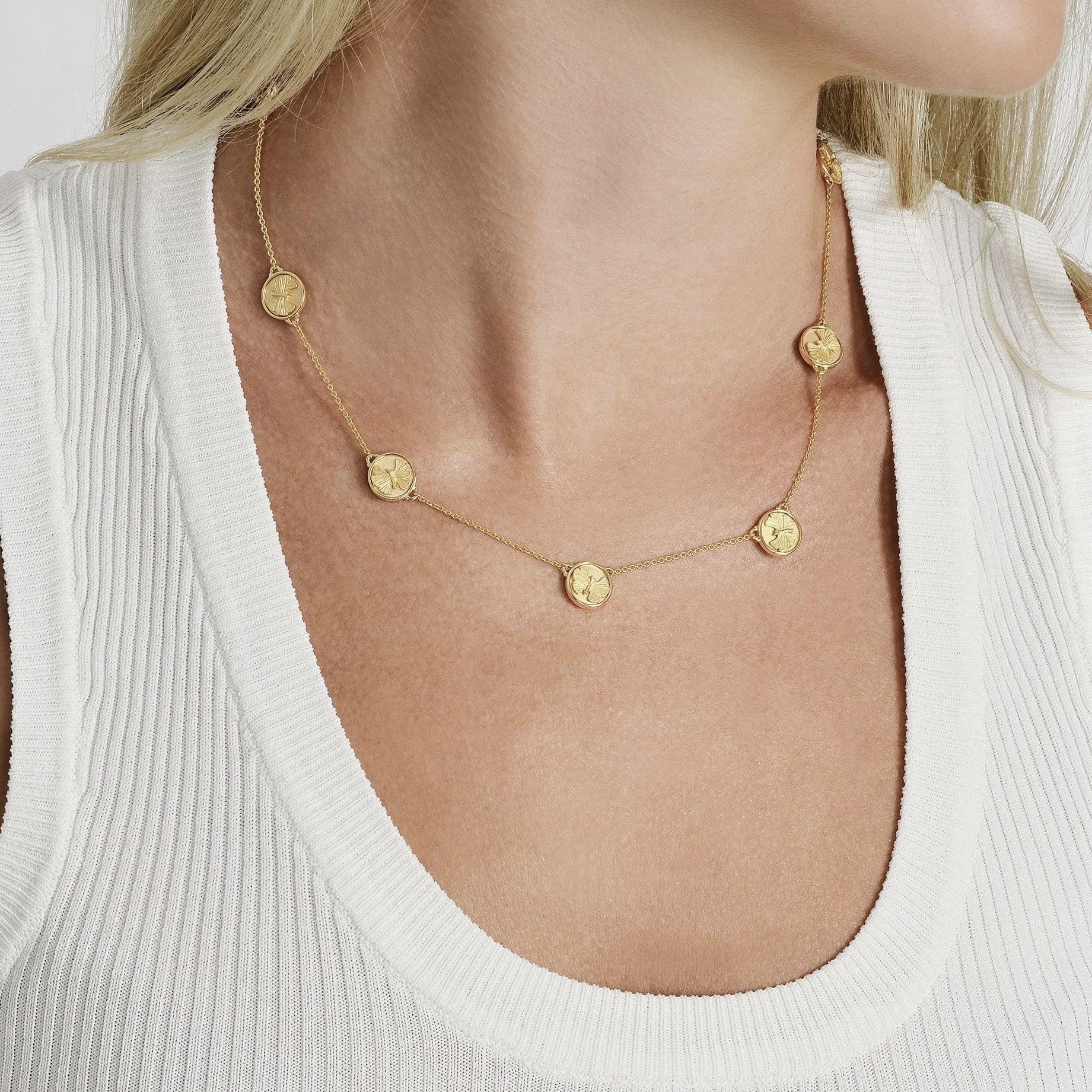 Butterfly Coin Station Necklace | Anabel Aram