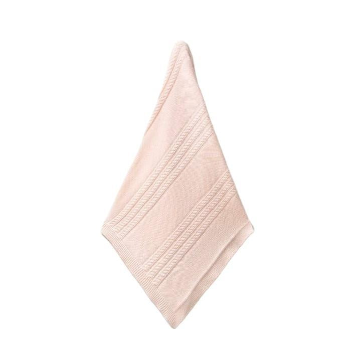 Organic Cotton Pink Knit Blanket