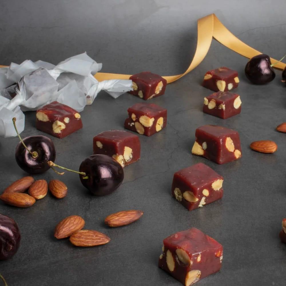 Kansas City Cherry Almond Caramels