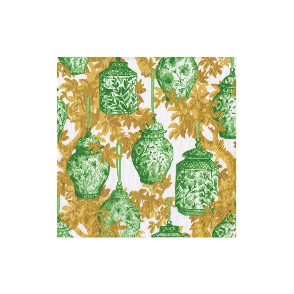 Green Ginger Jars Cocktail Napkins