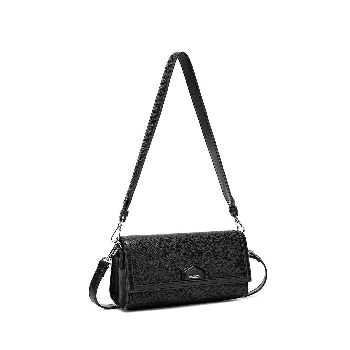 Krista Pebbled Shoulder Bag | Black