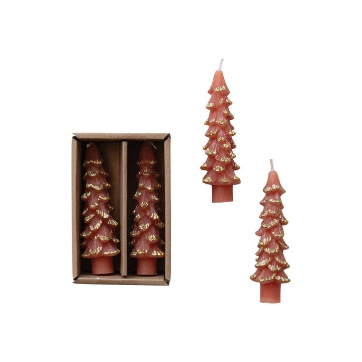 Tree Shaped Taper Candles | Blush