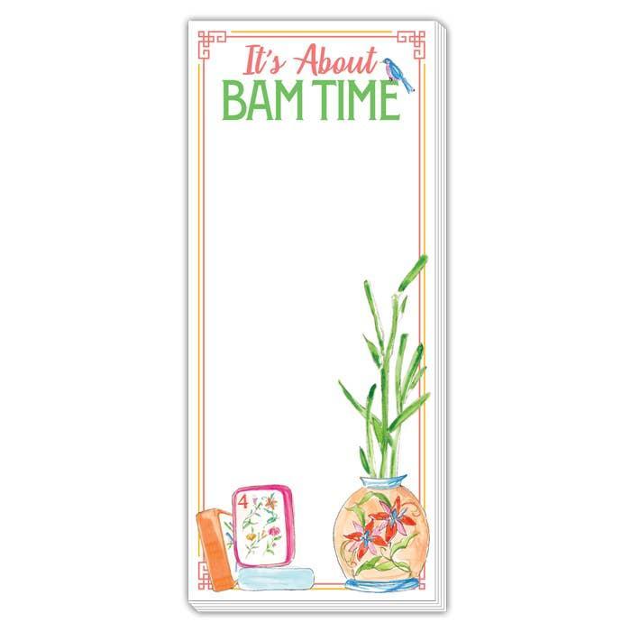 It's About Bam Time Skinny Notepad