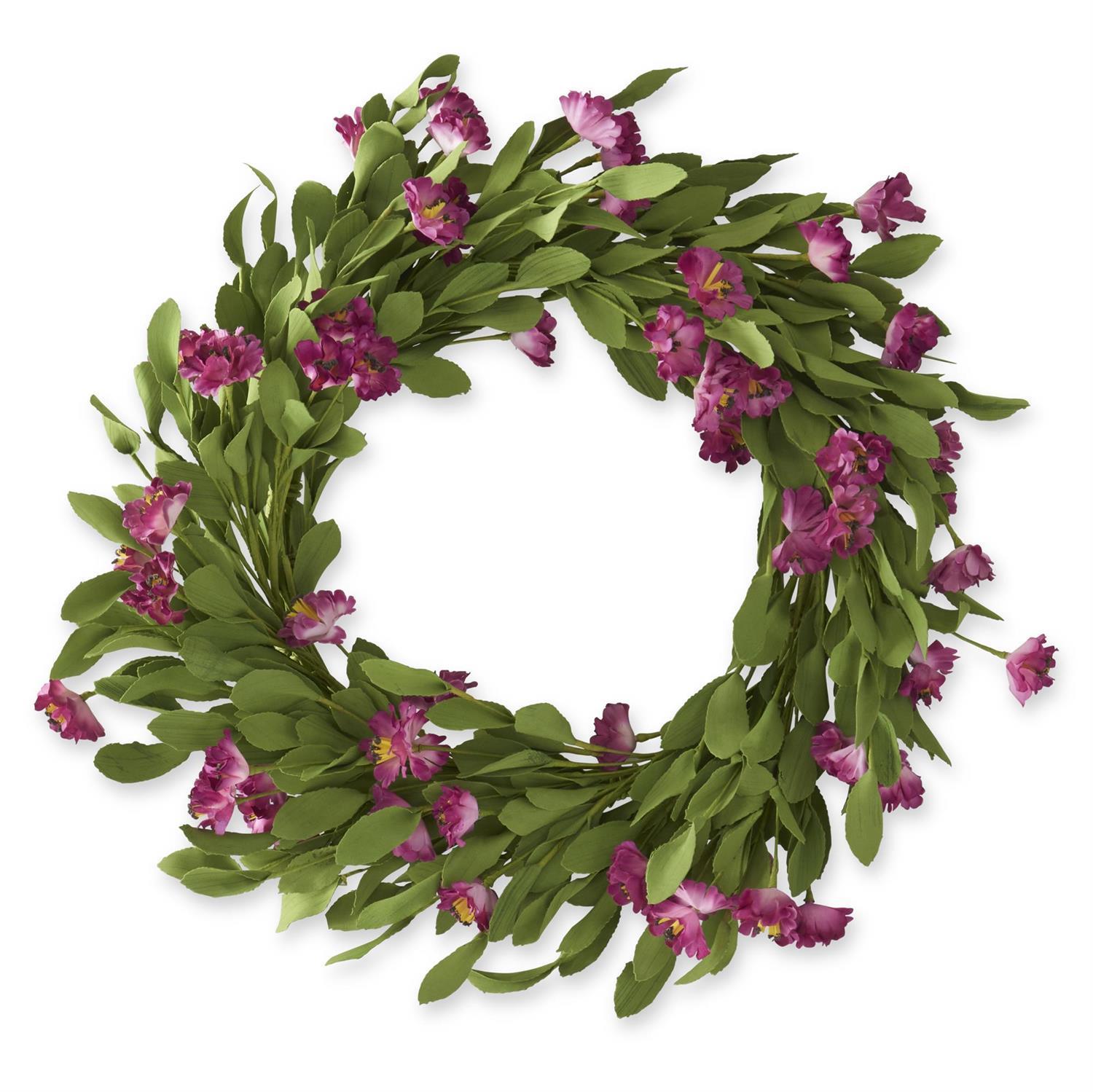 Purple Dianthus Wreath