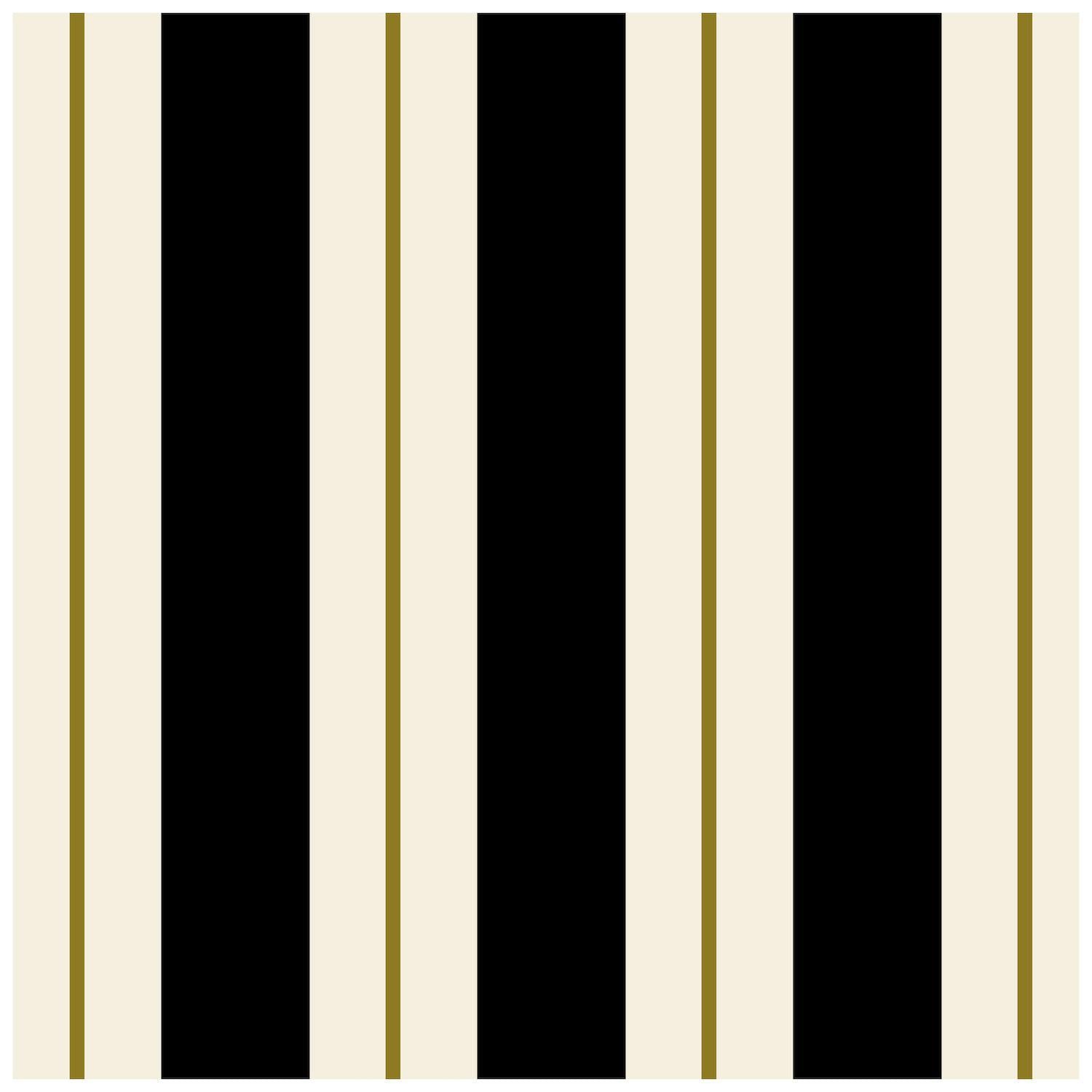 Black & Gold Awning Stripe Cocktail