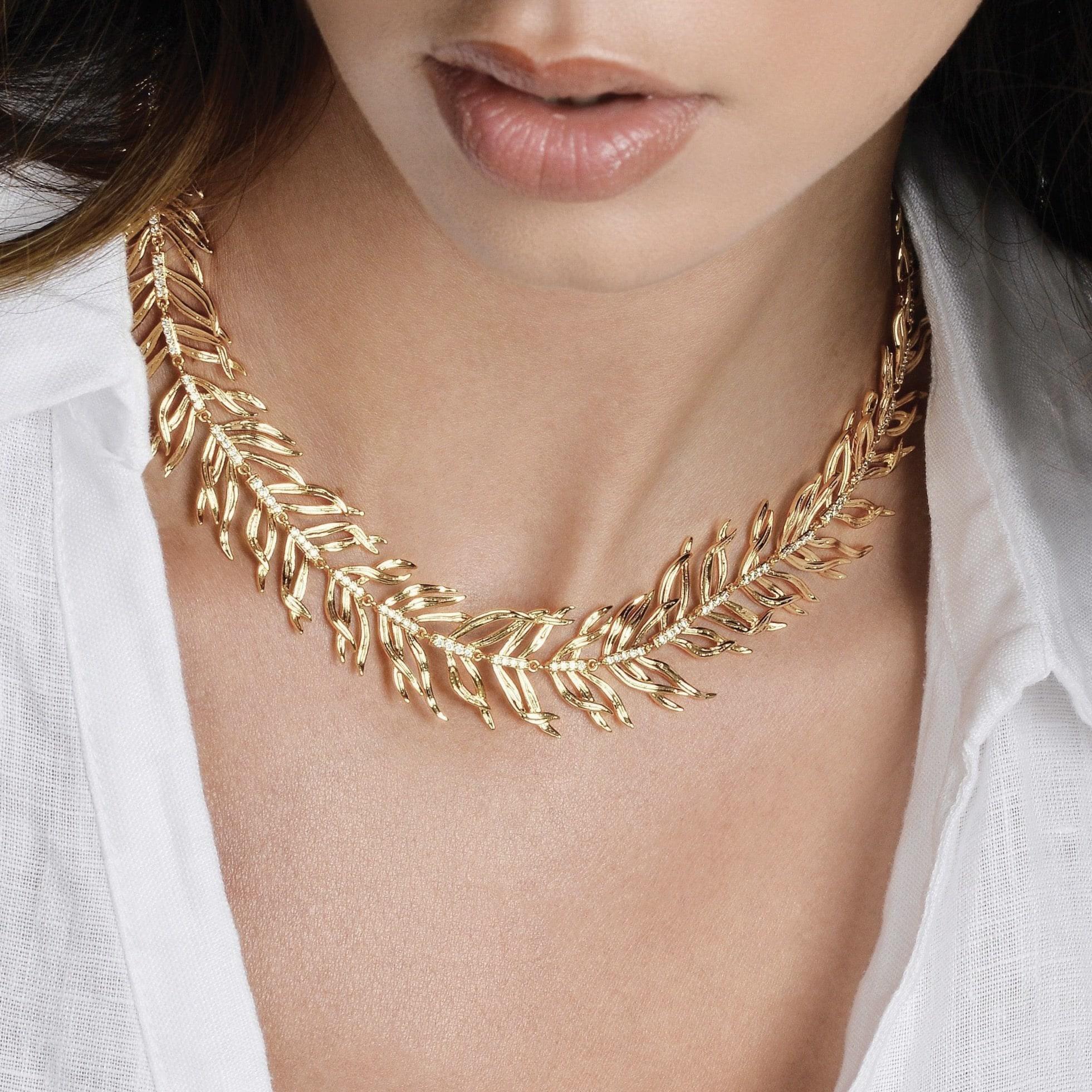 Palm Leaves Necklace | Anabel Aram