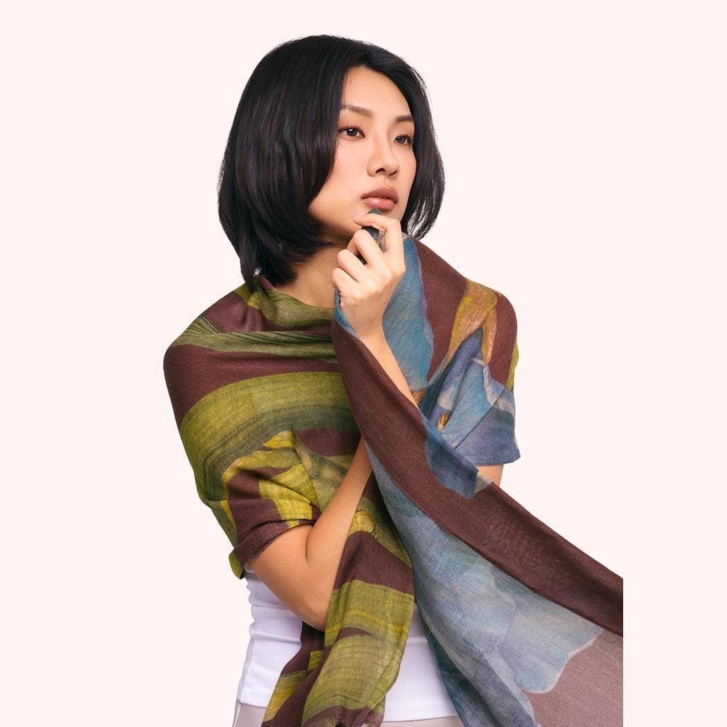 Iris Wool Wrap Scarf