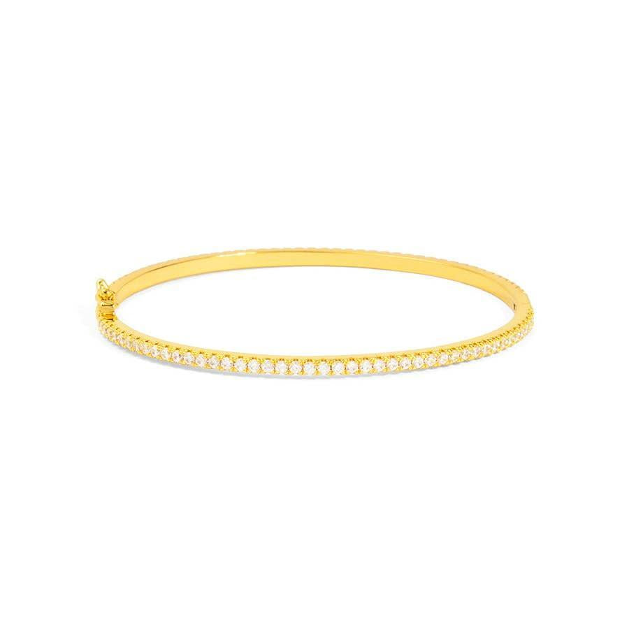 Pavé Slim Gold Bangle