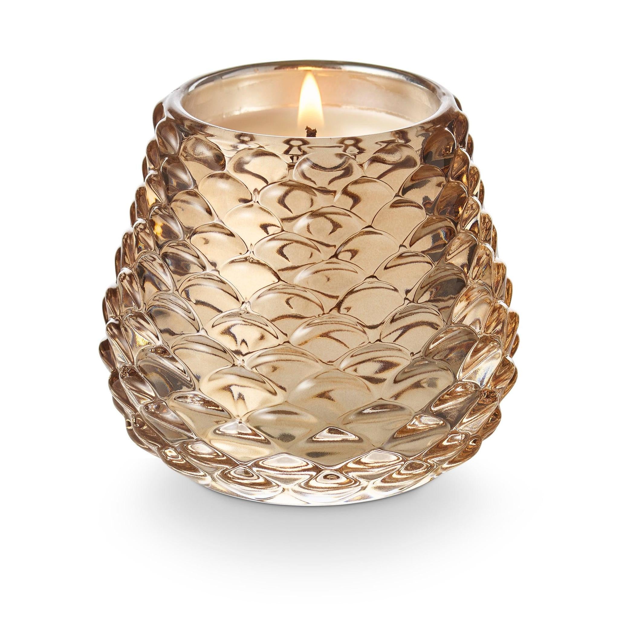 Woodfire Glass Pinecone Candle