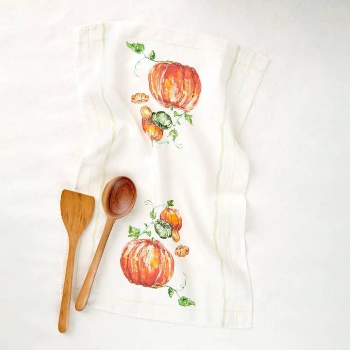 Fall Pumpkins Tea Towel