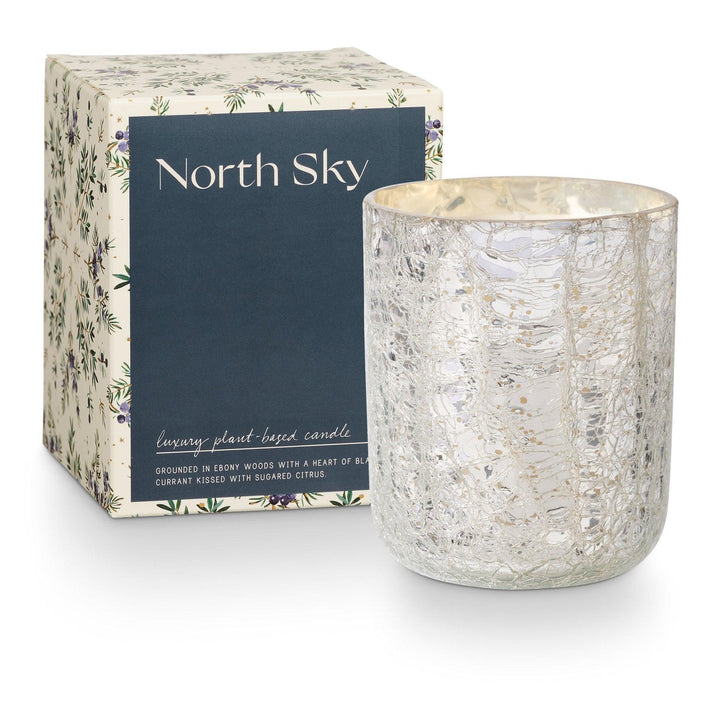 North Sky Boxed Crackle Glass Candle