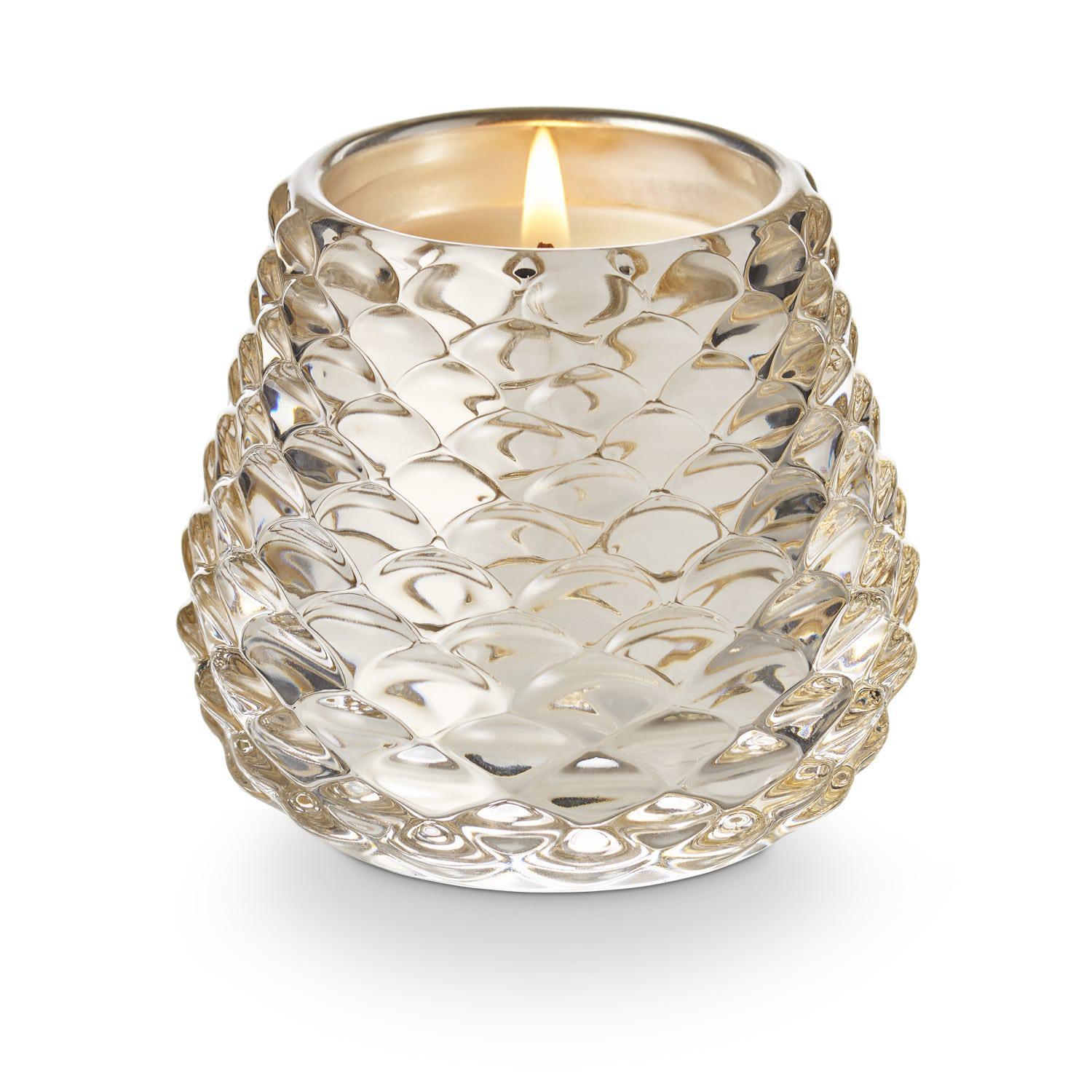 Winter White Pinecone Votive Candle