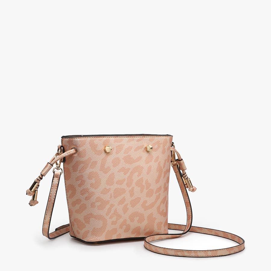 Cheetah Rose Mini Bucket Bag