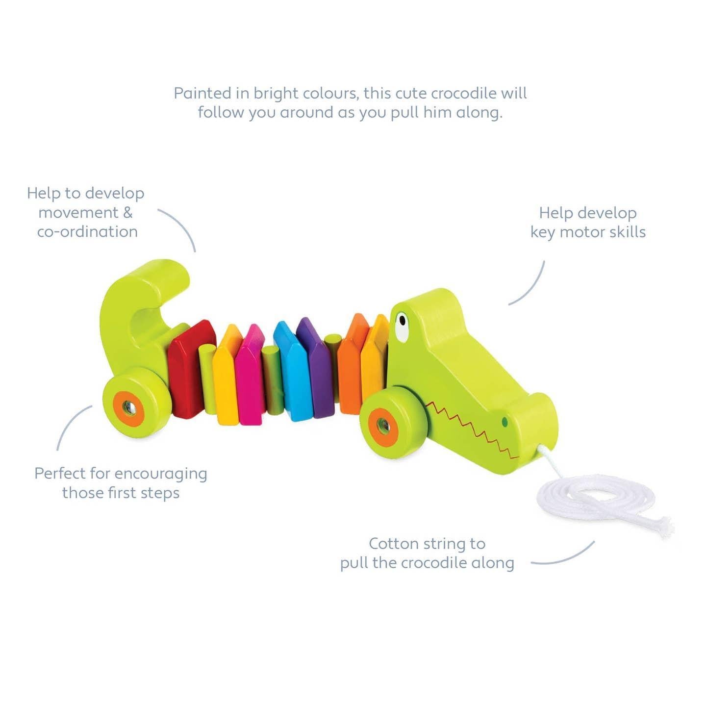 Crocodile Wooden Pull Along