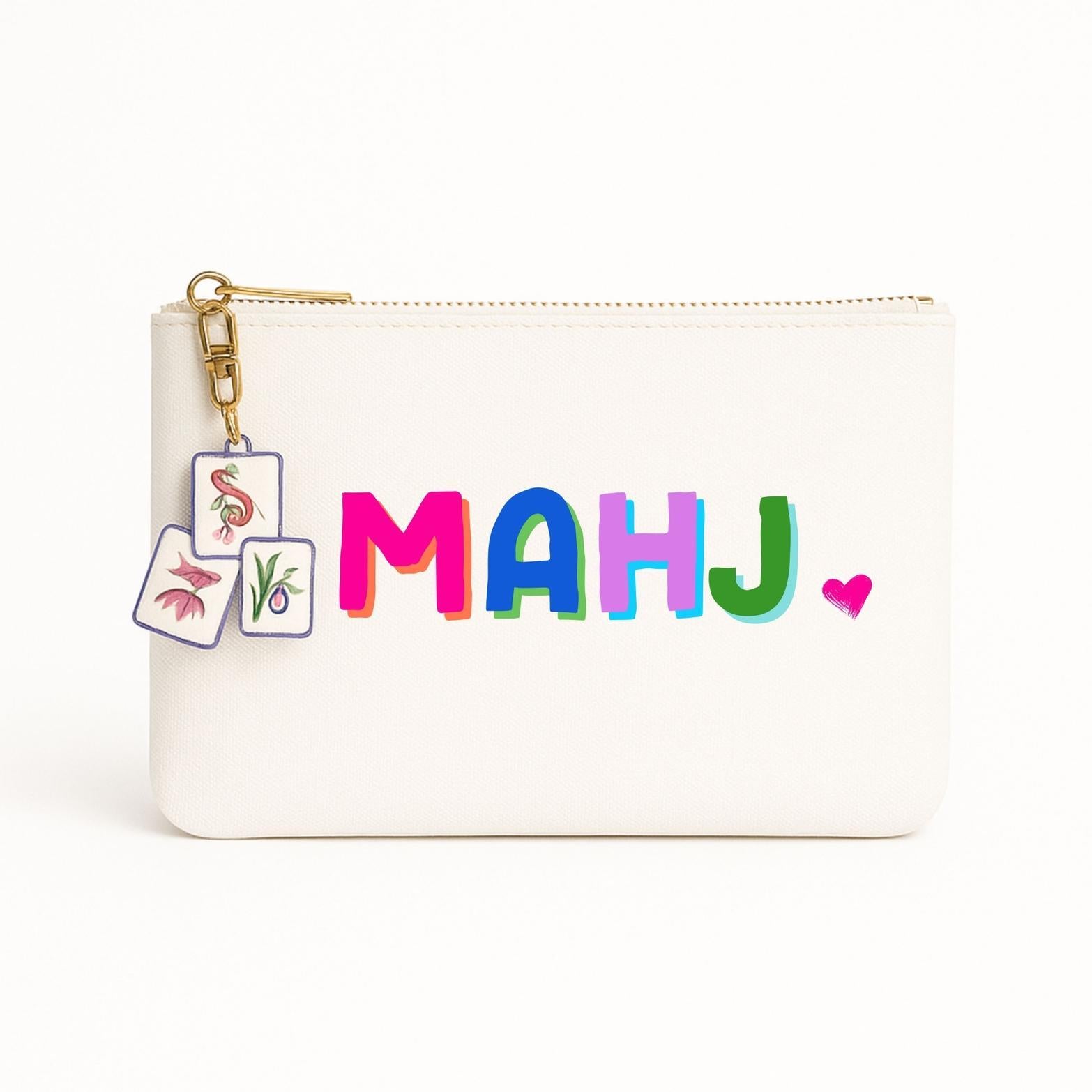 Mahjong Flat Canvas Bag