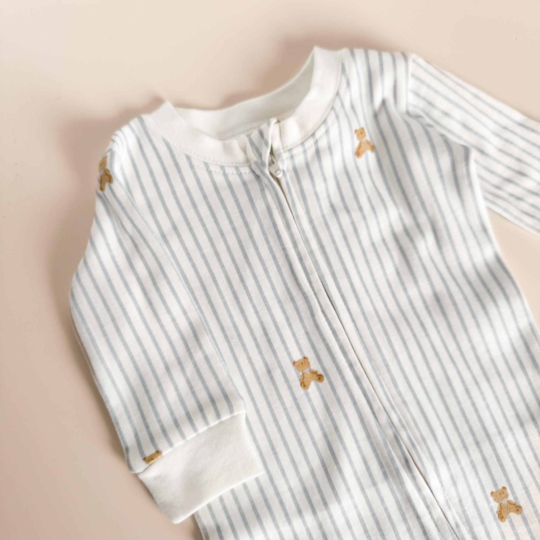 Teddy Bear Long Sleeve Zipper Romper