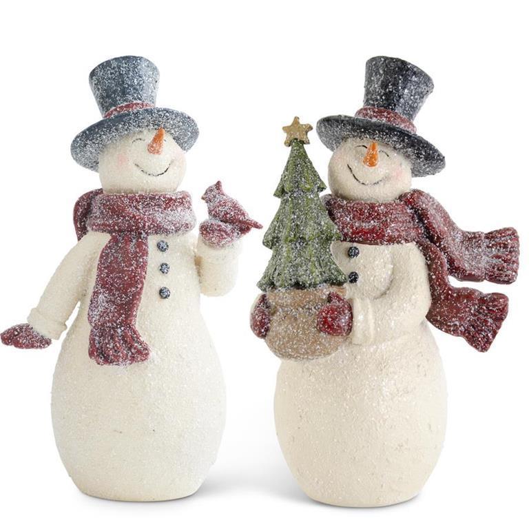 Glittered Vintage Snowmen
