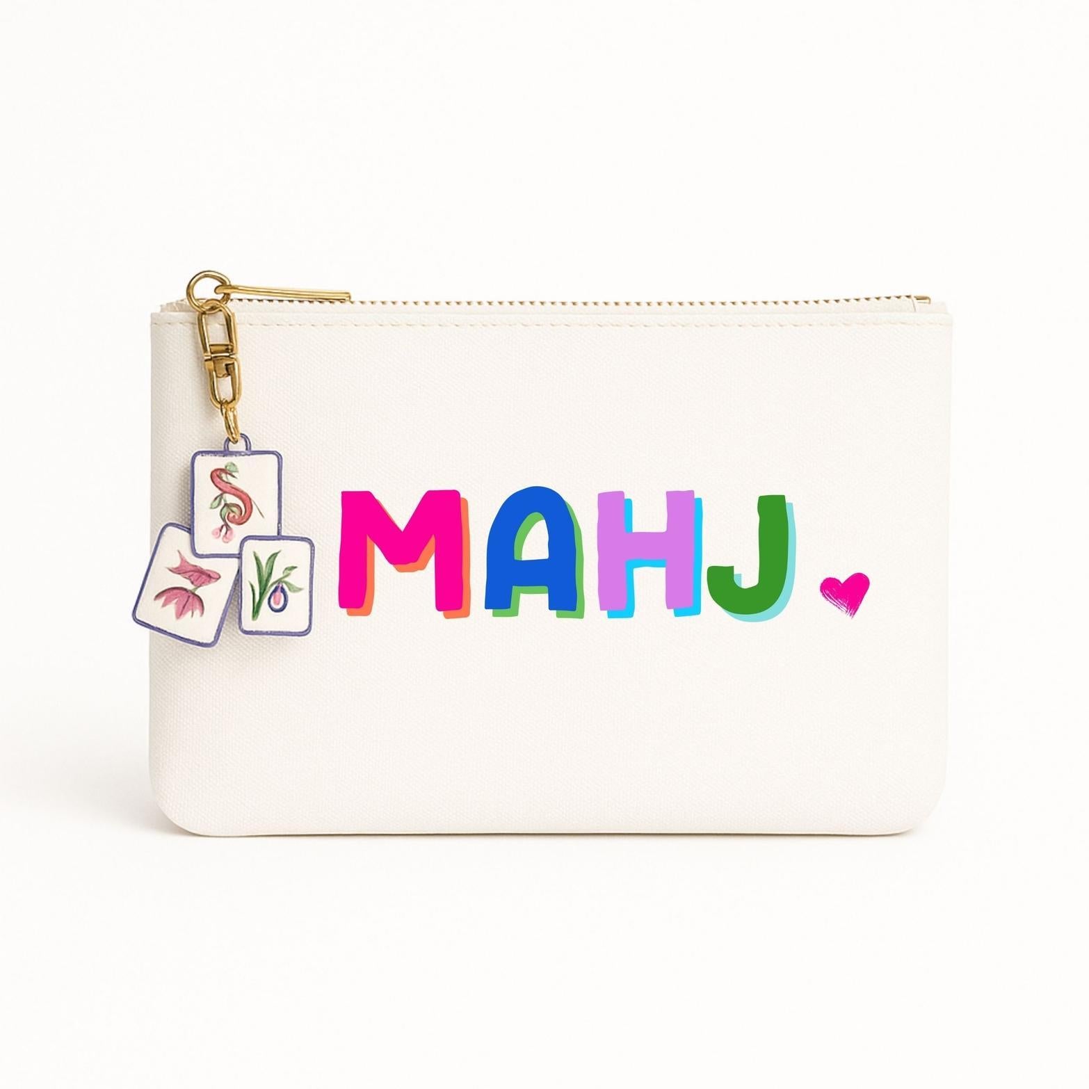 Mahjong Pouch with Tile Charm
