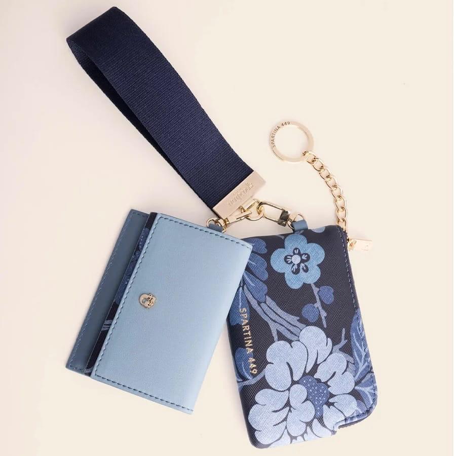 Japonica Floral Navy Grab-n-Go Dual Wristlet