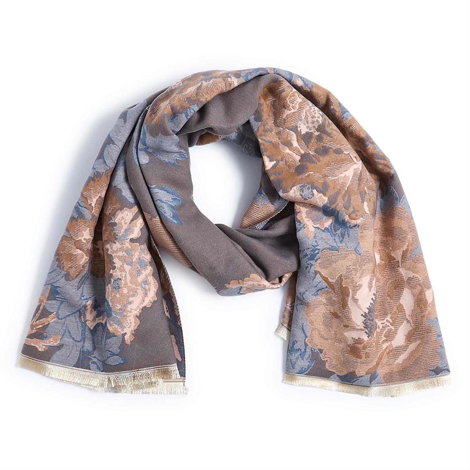 Studio Floral Motif Double Sided Scarf