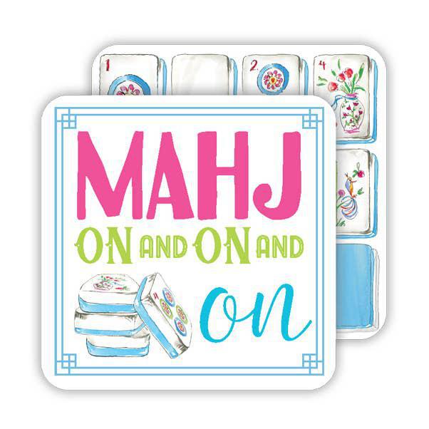 Mahj On and On and On Paper Coasters