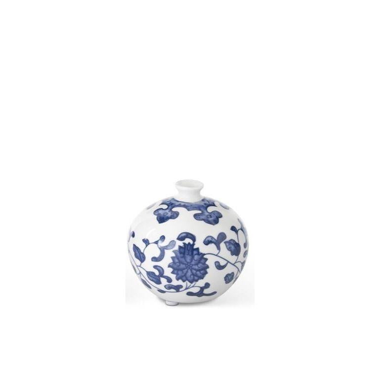 Blue & White Chinoiserie Mini Bud Vase
