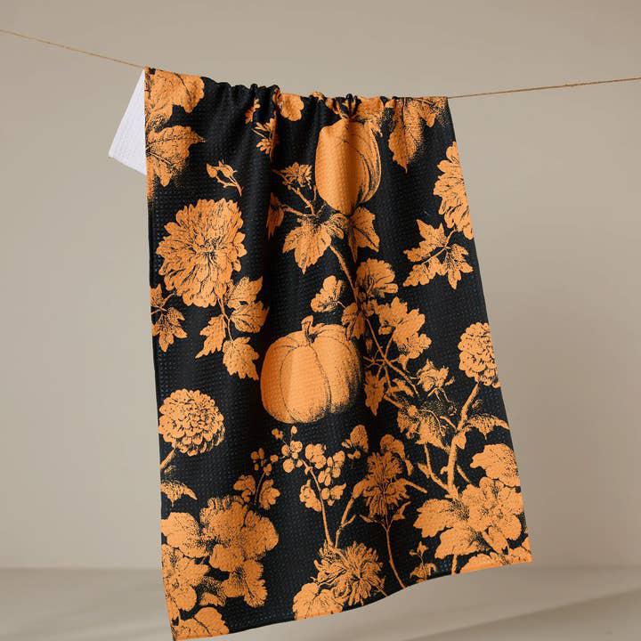 Haunted Harvest Orange Tea Towel