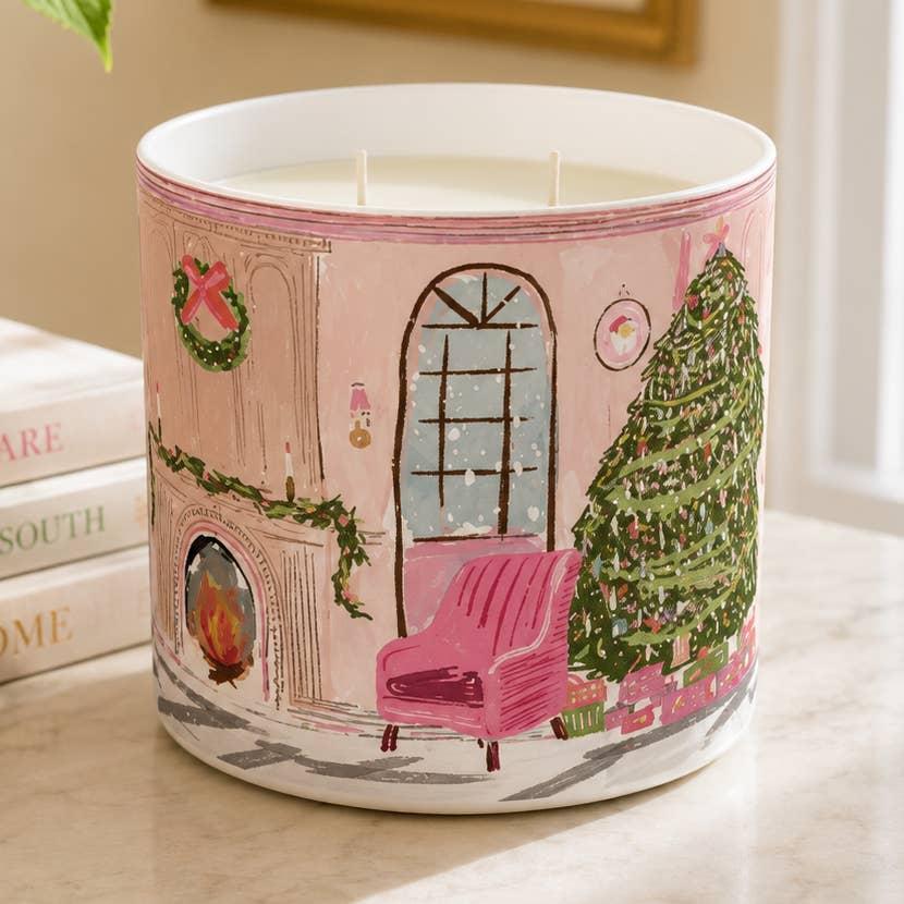 Candy Cane Cottage Double Wick Candle