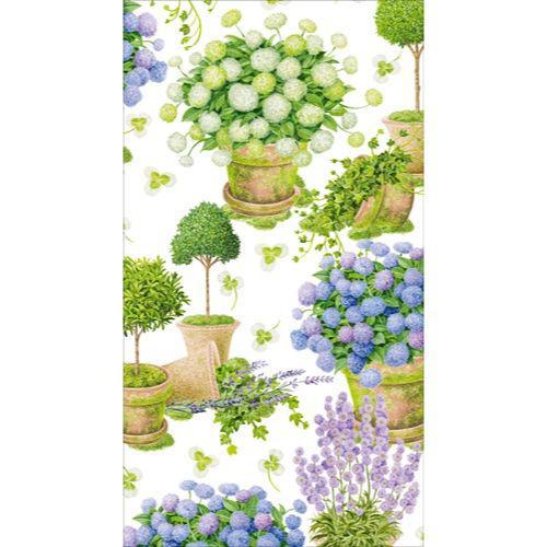 Potted Hydrangeas Guest Towel Napkins