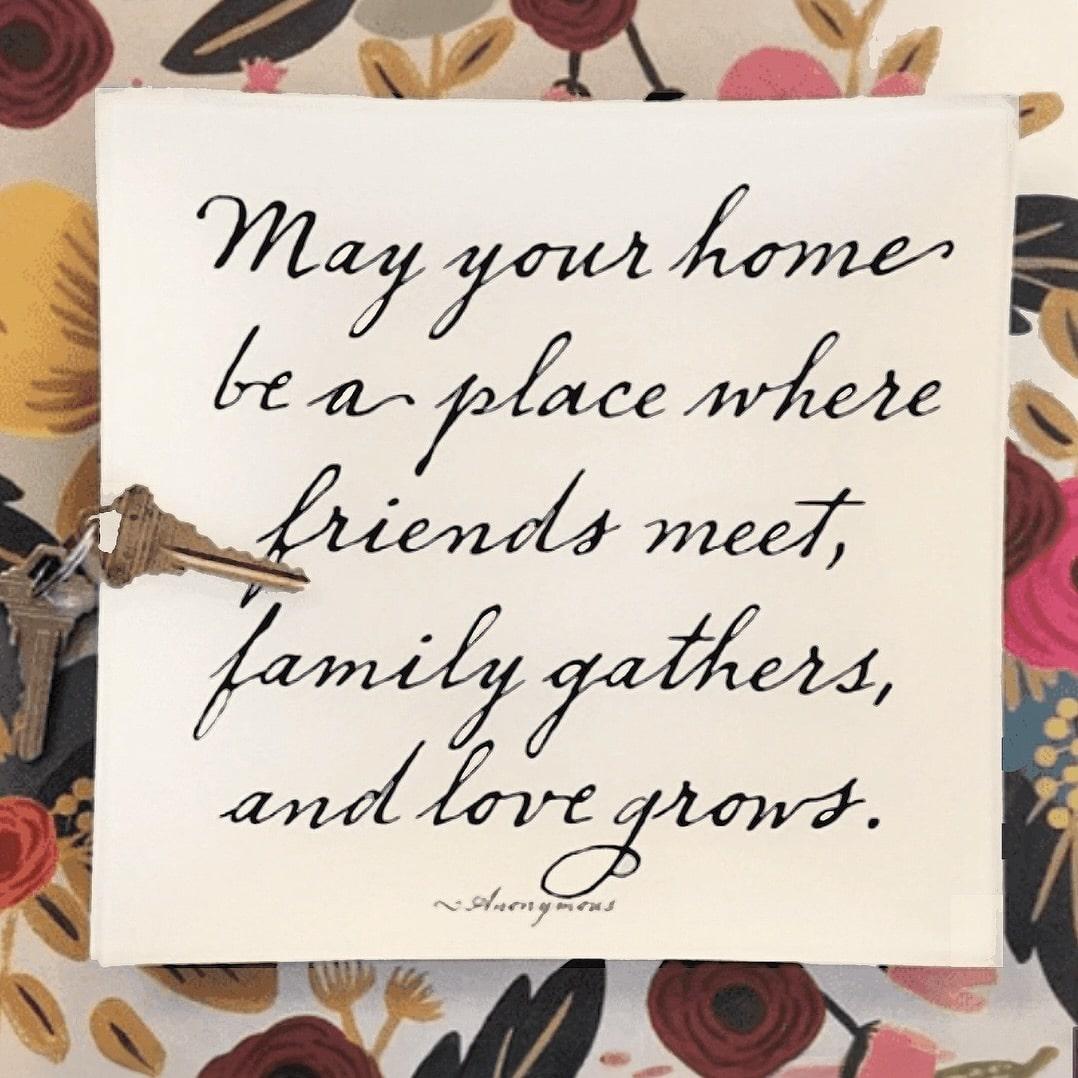 May Your Home Be A Place Where Love Decoupage Glass Tray