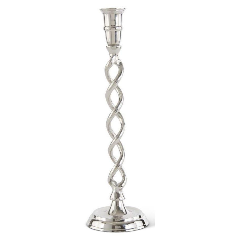 Silver Twisted Taper Candlestick