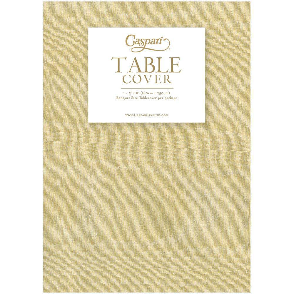 Moire Light Gold Paper Linen Table Cover