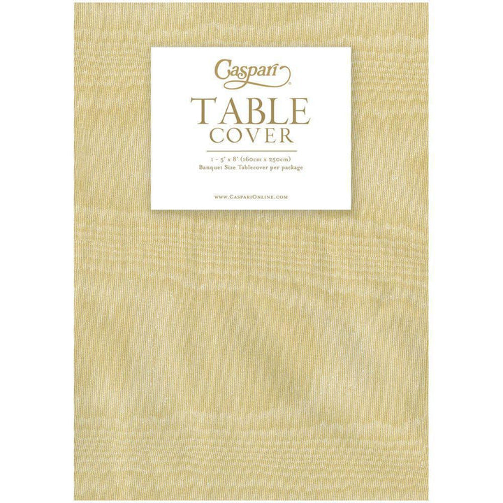 Moire Light Gold Paper Linen Table Cover