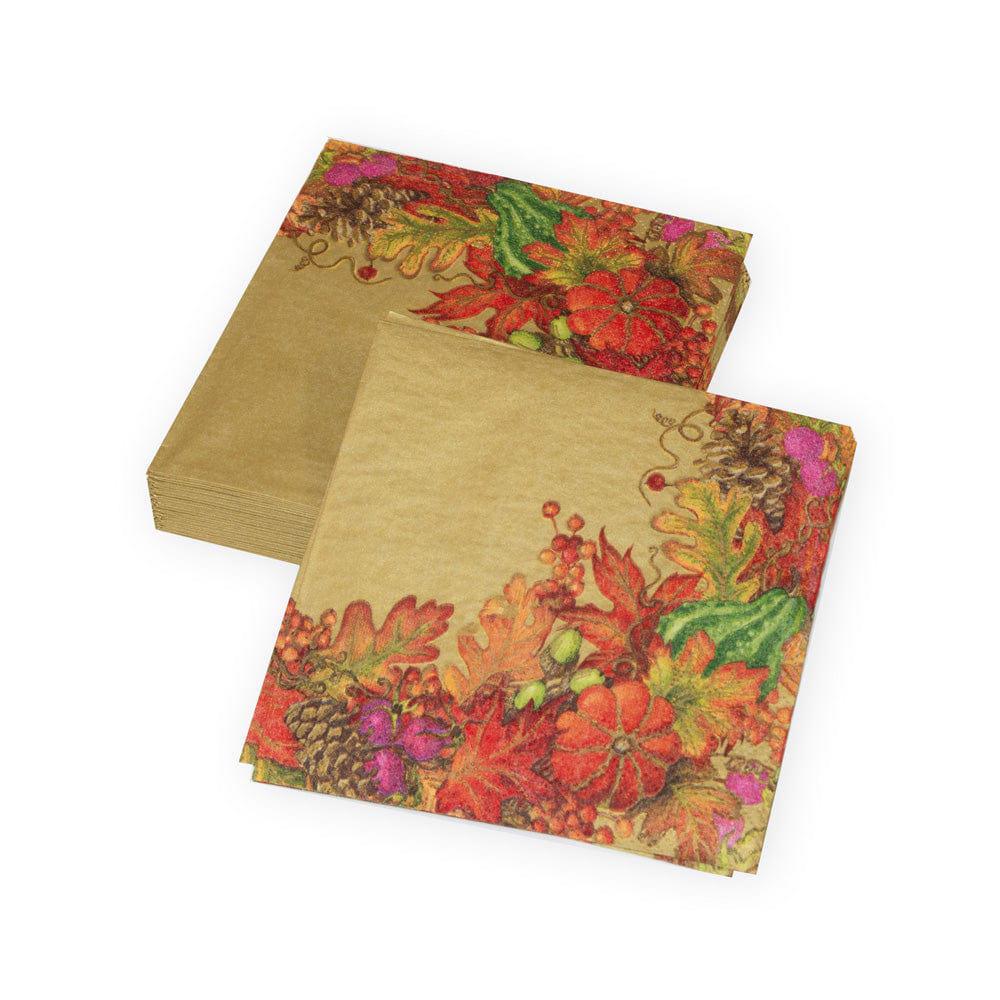 Harvest Garland Gold Cocktail Napkins