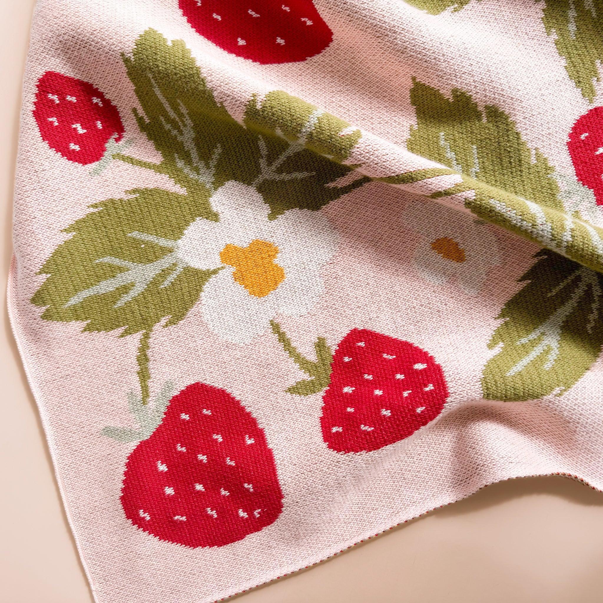Strawberry Organic Cotton Blanket