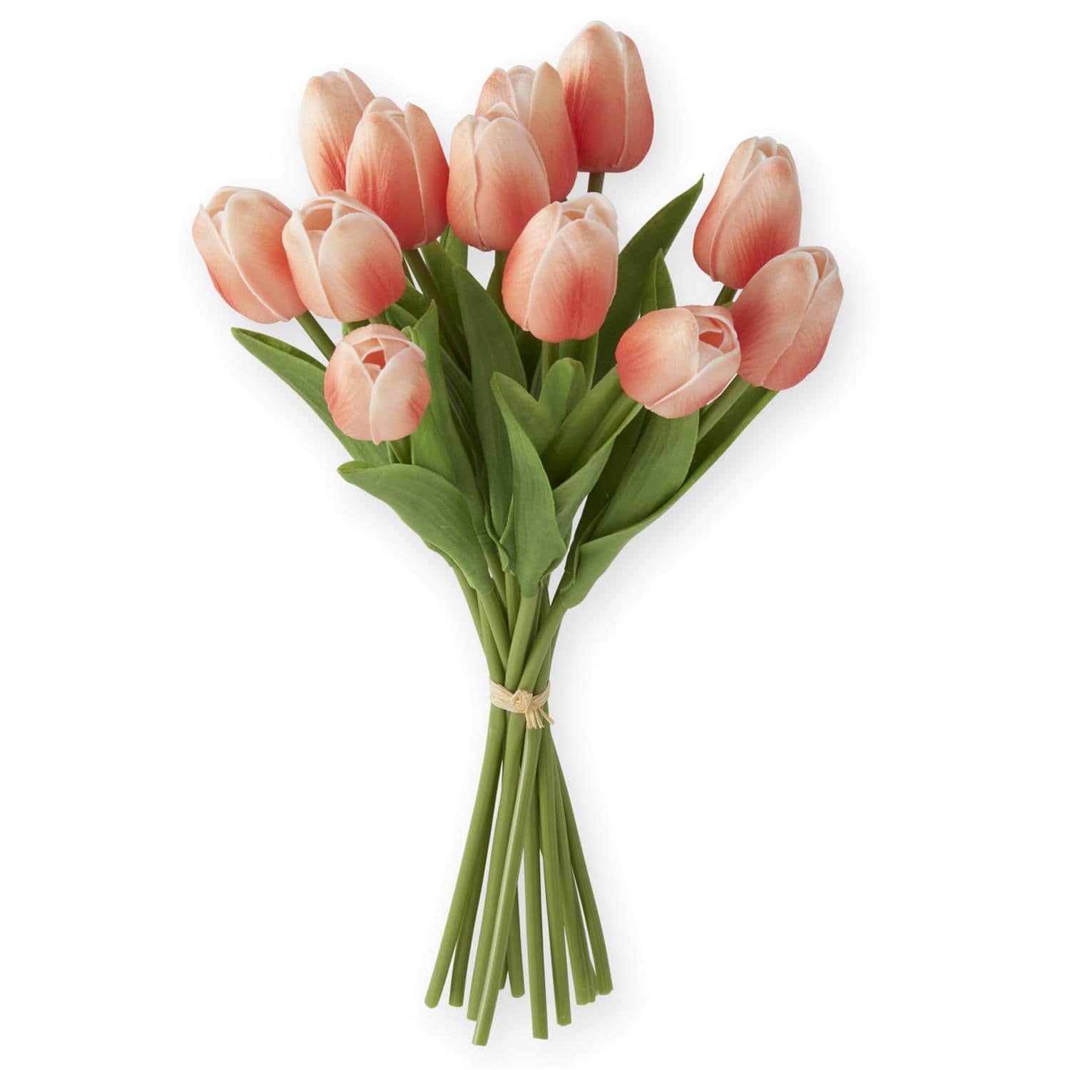 Dark Peach Real Touch Mini Tulip Bundle