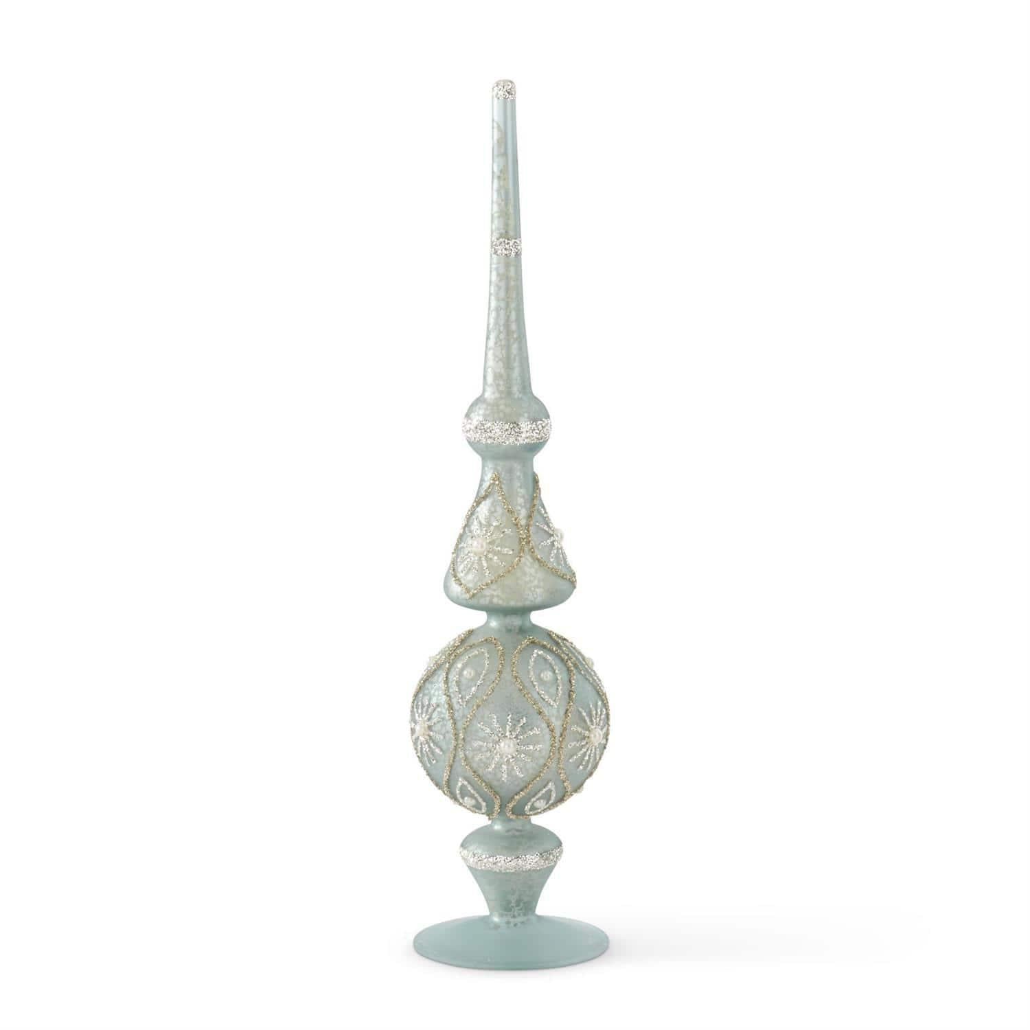 Light Blue Mercury Glass Finials